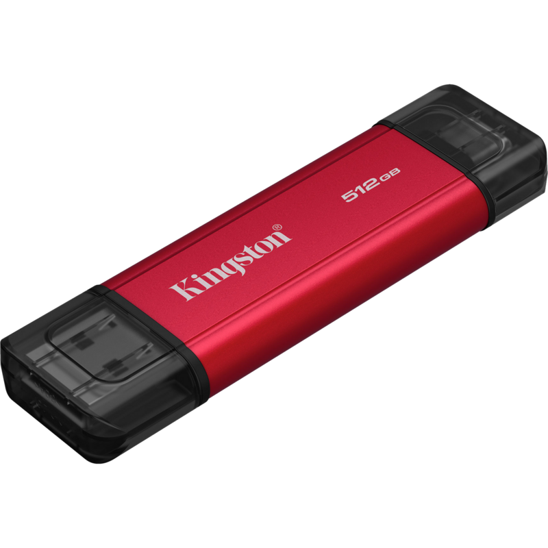 Kingston Dual Portable 512 GB SSD, rot/schwarz, USB-A- und USB-C