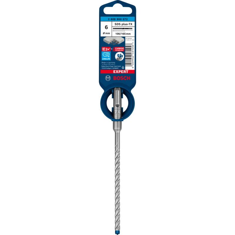 Bosch Professional EXPERT Hammerbohrer SDS-plus-7X, Ø 6mm Bohrer, Arbeitslänge