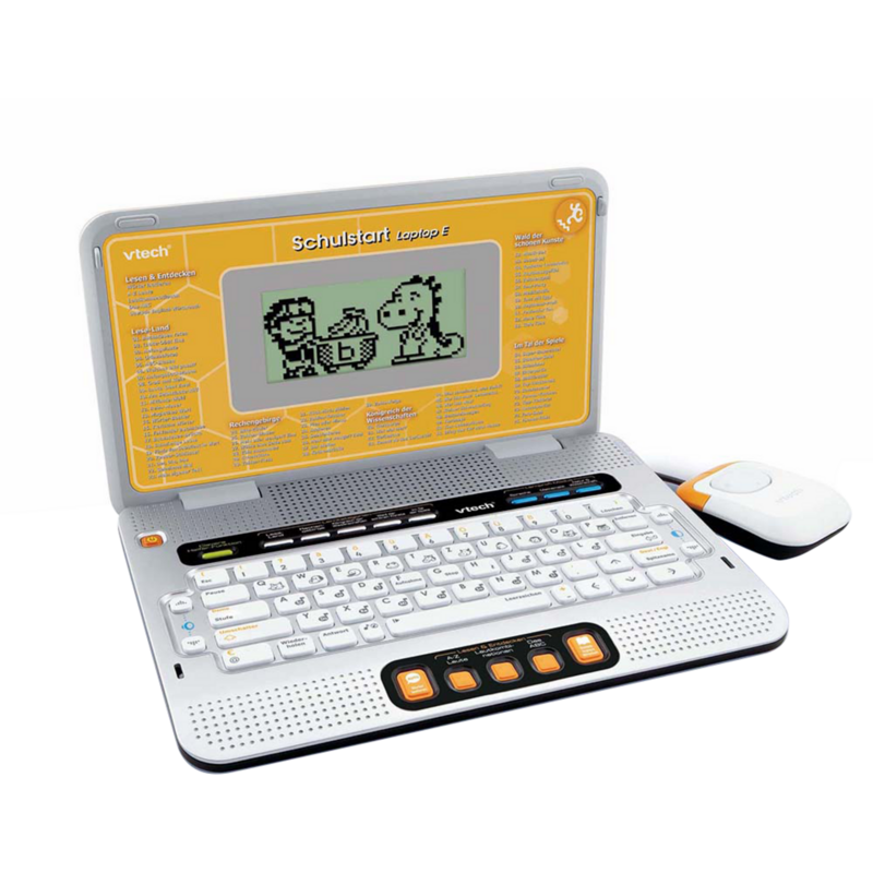 VTech Schulstart Laptop E (inkl. Tasche) Lerncomputer, gelb/grau