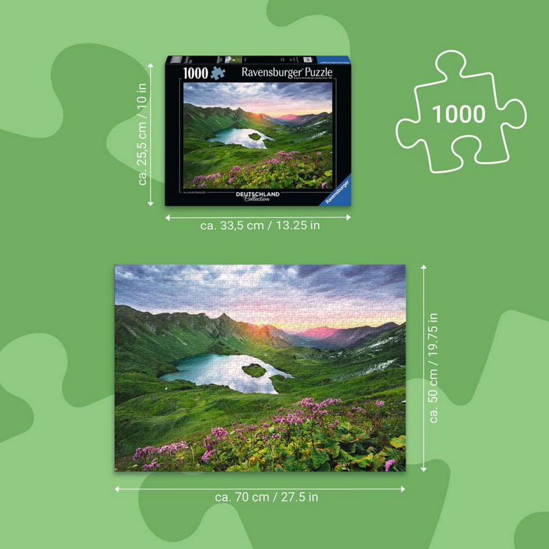 Ravensburger Puzzle Deutschland Collection - Allgäuer Bergsee, 1000 Teile