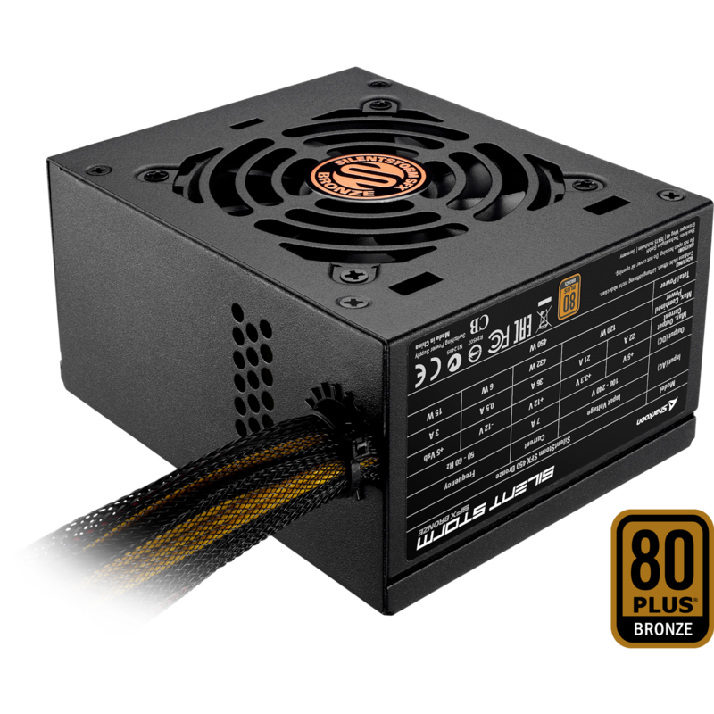 Sharkoon SilentStorm SFX Bronze 450W PC-Netzteil, schwarz, 2x PCIe