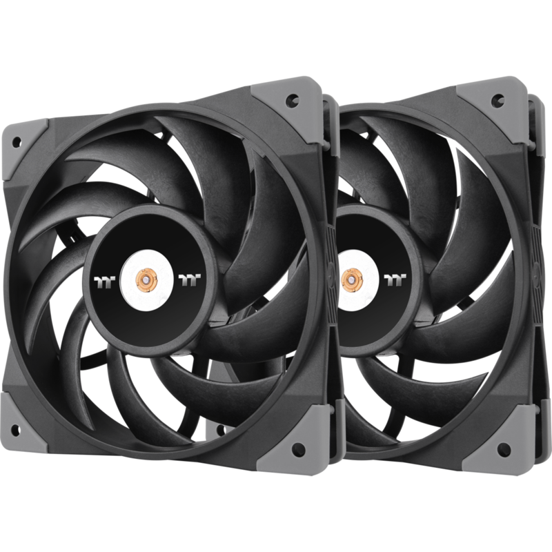 Thermaltake TOUGHFAN 12 Radiator Fan 120x120x25 Gehäuselüfter, schwarz, 2er Pack