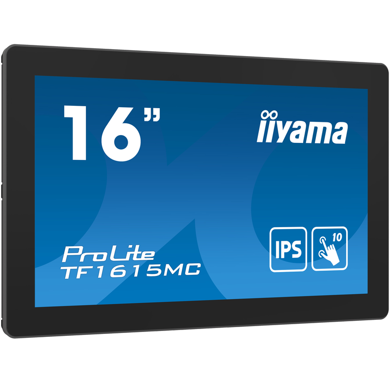 iiyama ProLite TF1615MC-B1 LED-Monitor, schwarz, FullHD, IPS, Touchscreen