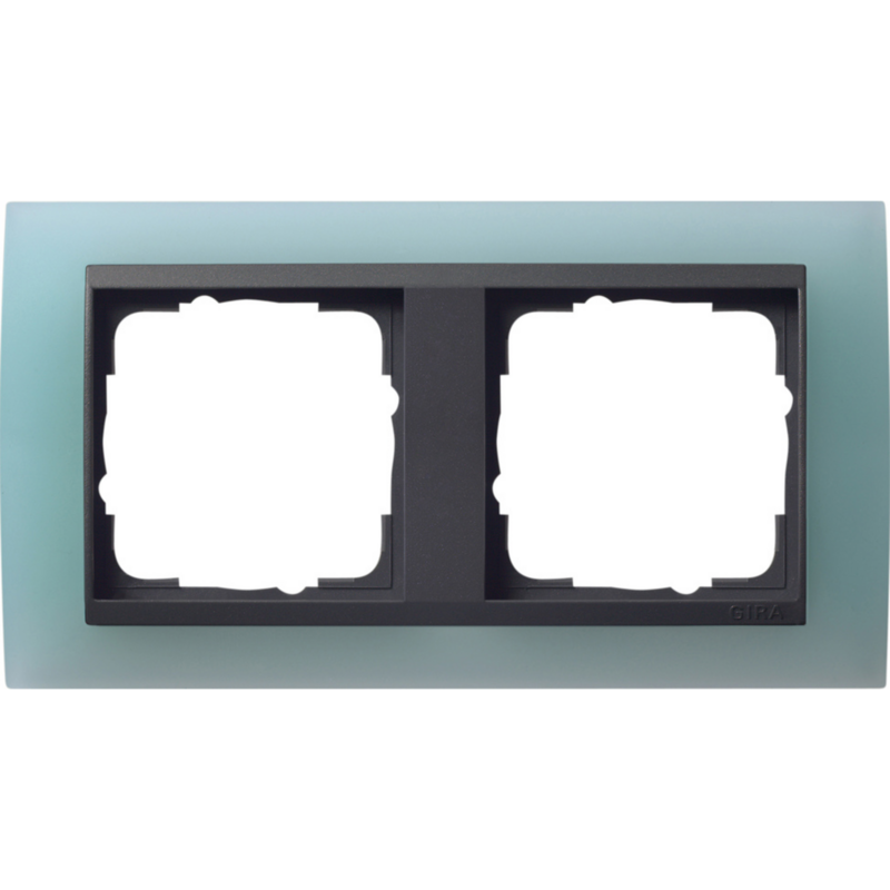 Gira Abdeckrahmen mit 2 Einheiten und Zwischenrahmen Rahmen, mint