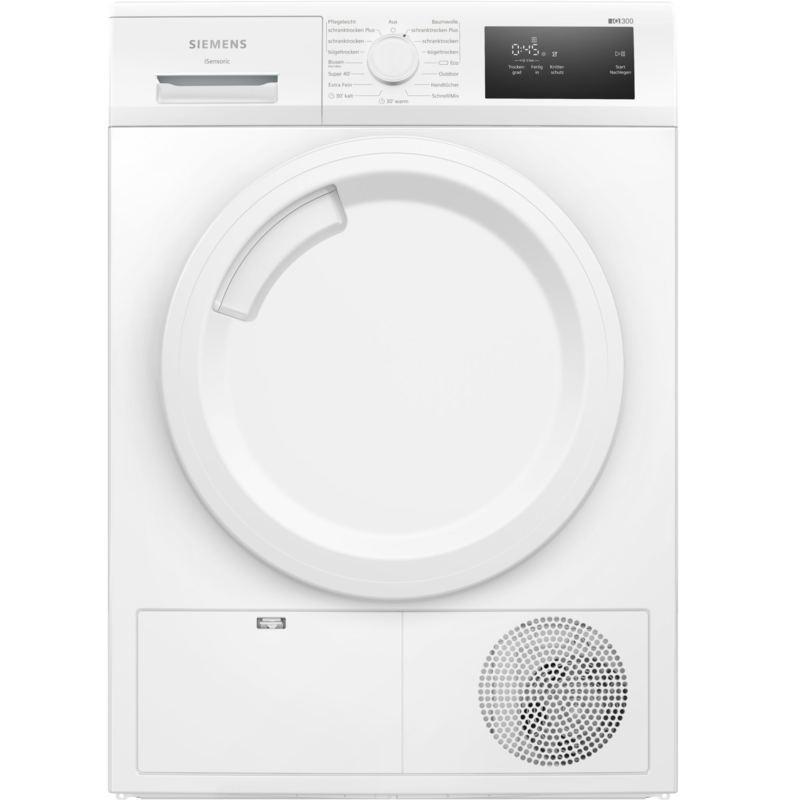 Siemens WT43H003 IQ300 Wärmepumpentrockner, weiß, 60 cm