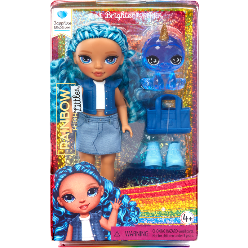 MGA Entertainment Rainbow High Littles - Sapphire (Blue) Puppe