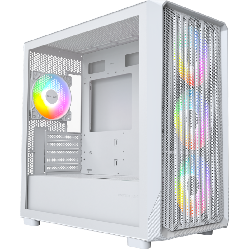 Montech X5M Tower-Gehäuse, weiß, Tempered Glass