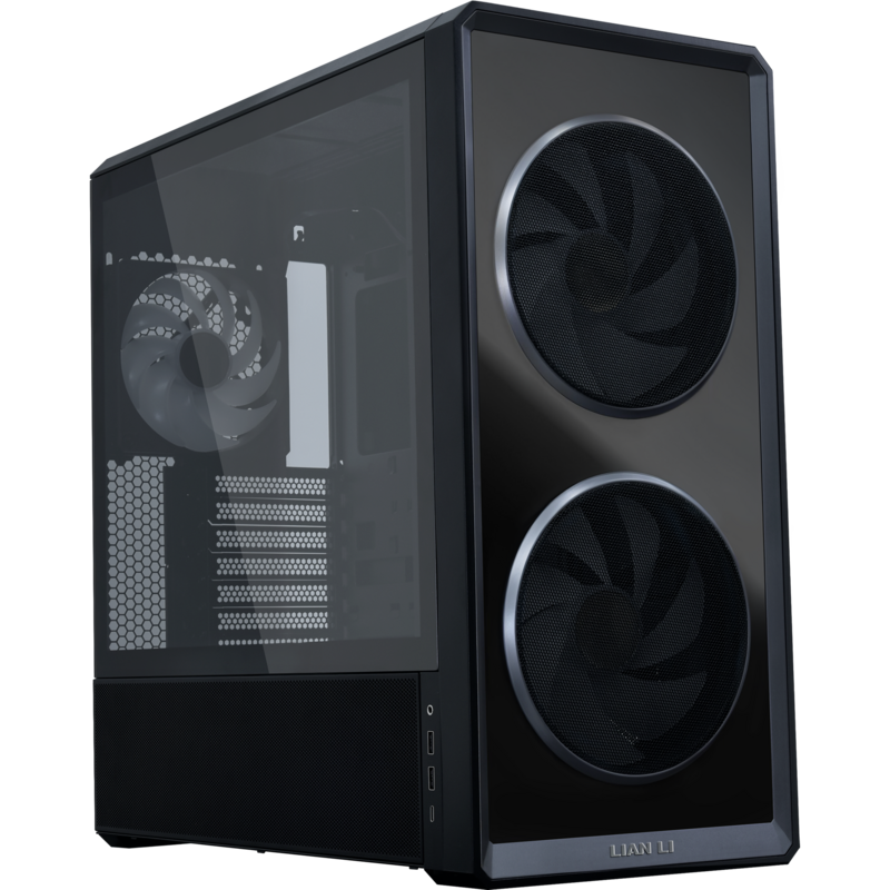 Lian Li LANCOOL 217 Infinity Tower-Gehäuse, schwarz, Frontplatte aus Tempered