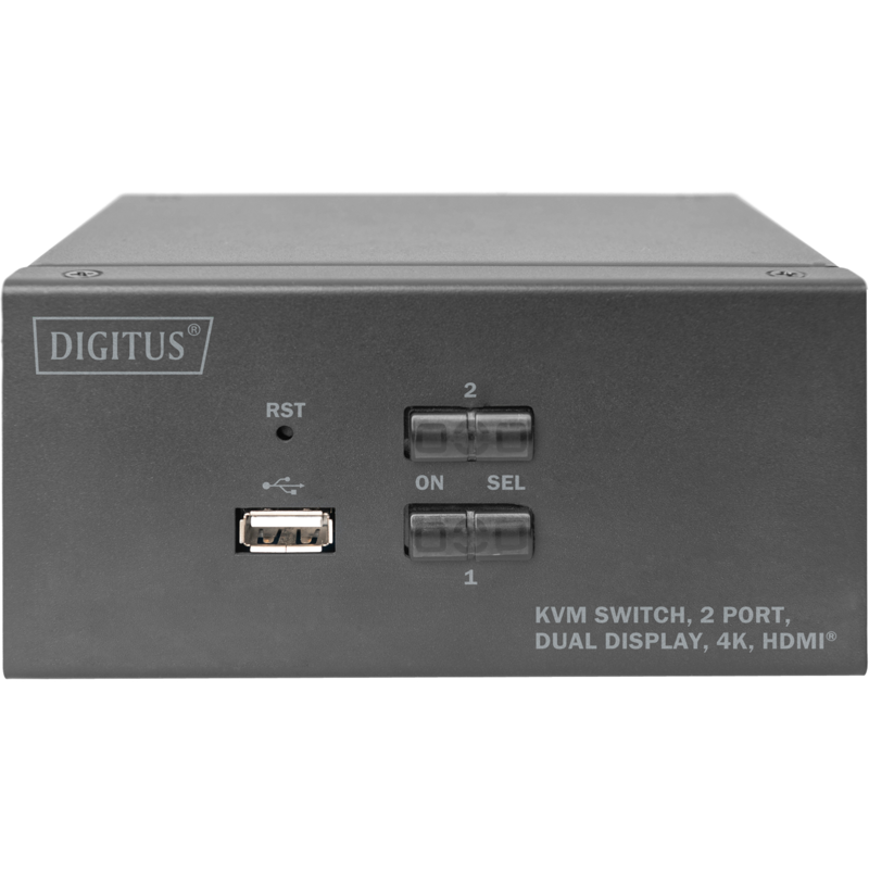 Digitus KVM-Switch Dual-Display 4K HDMI