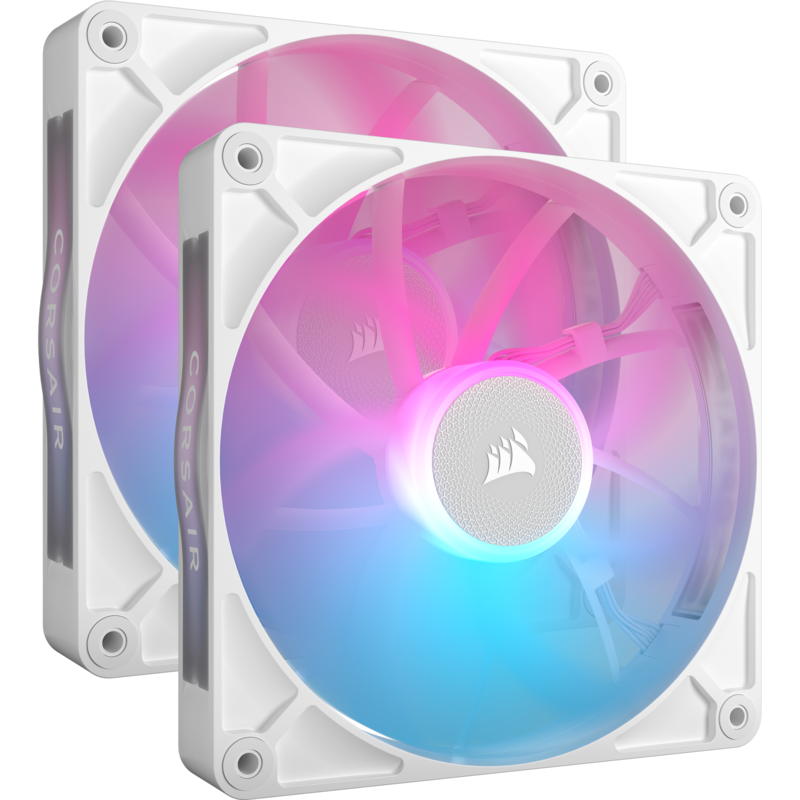 Corsair iCUE LINK RX140 RGB Dual Gehäuselüfter, weiß, 2er Pack