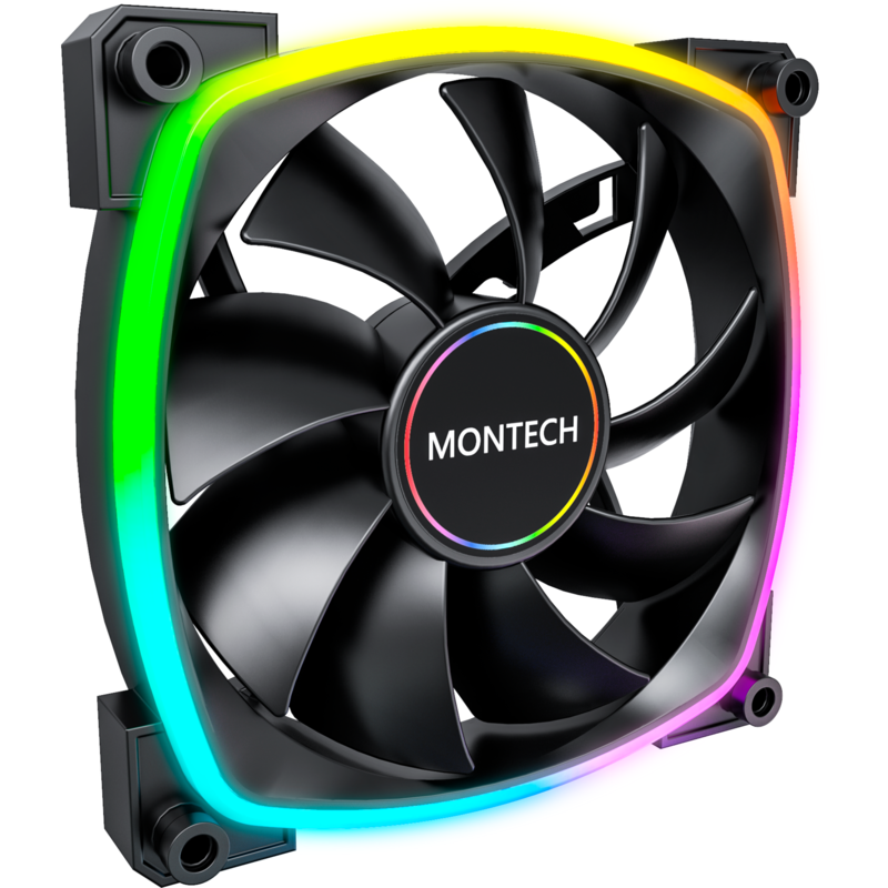 Montech AX140 PWM 140x140x25 Gehäuselüfter, schwarz