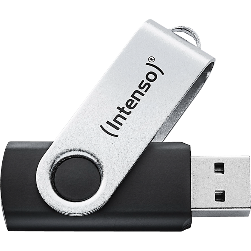 Intenso Office Line 64 GB USB-Stick, silber/schwarz, USB-A 3.2
