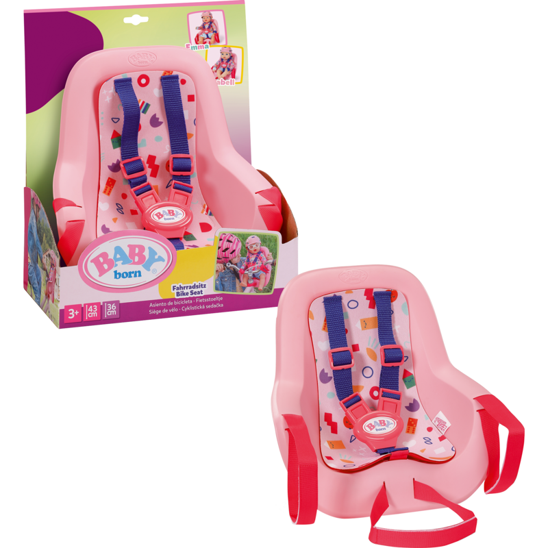 ZAPF Creation BABY born Fahrradsitz Puppenzubehör, pink/blau