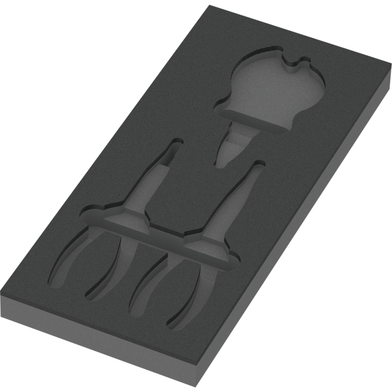 Wera 9881 Schaumstoffeinlage für KNIPEX Zangen Set 2, leer Einlage