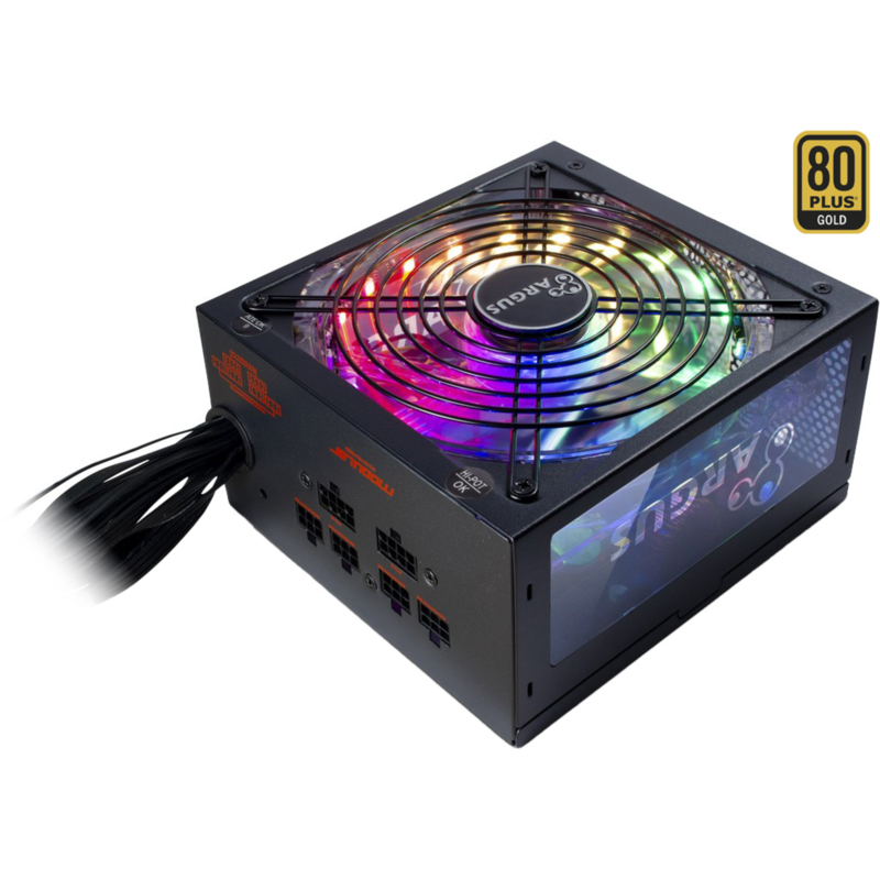 Inter-Tech Argus RGB-650W CM II PC-Netzteil, schwarz, 2x PCIe, Kabelmanagement