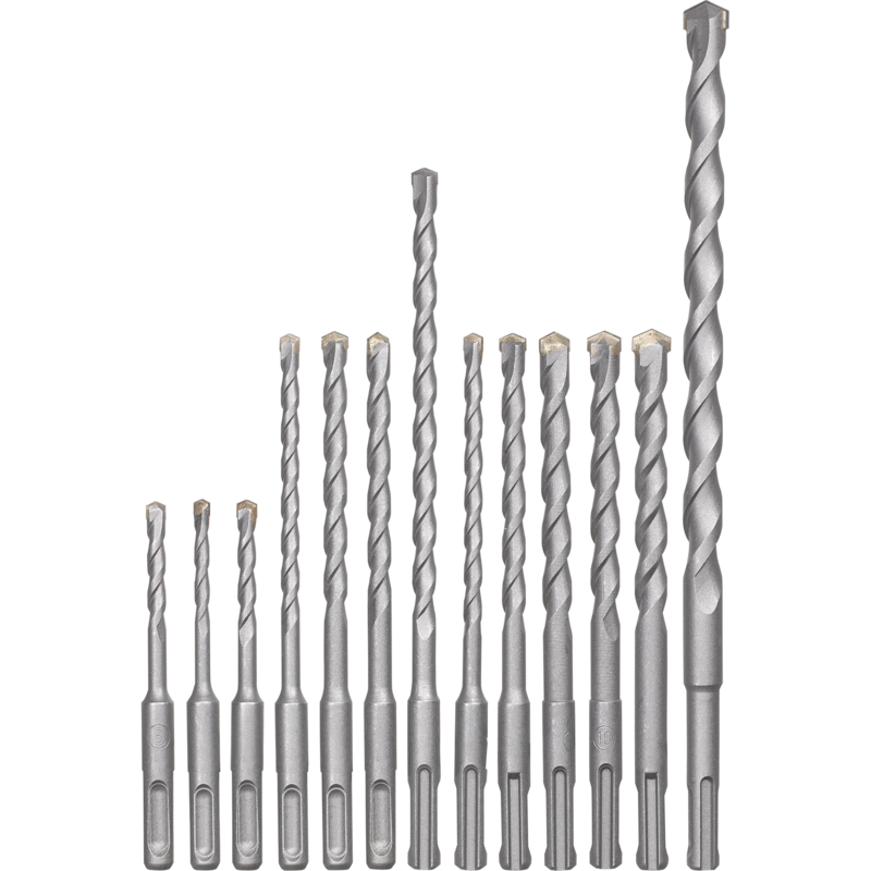 KWB Hammerbohrer-Satz SDS-plus, 12-teilig Bohrer-Satz, rot, Ø 5-14mm