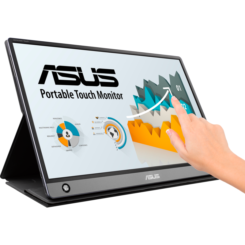 ASUS ZenScreen Touch MB16AMTR LED-Monitor, schwarz, FullHD, IPS, Touchscreen