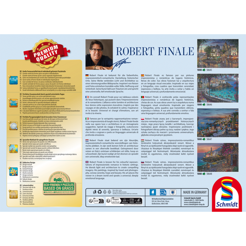 Schmidt Spiele Robert Finale: Santorini Sonnenuntergang Puzzle, 1000 Teile