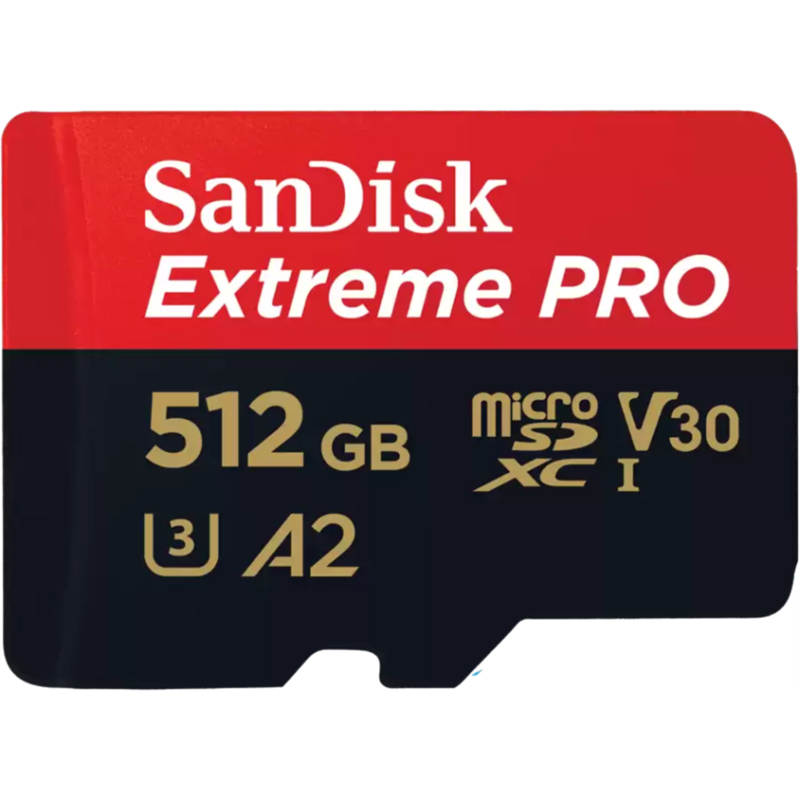 SanDisk Extreme PRO 512 GB microSDXC Speicherkarte, UHS-I U3, Class 10, V30, A2