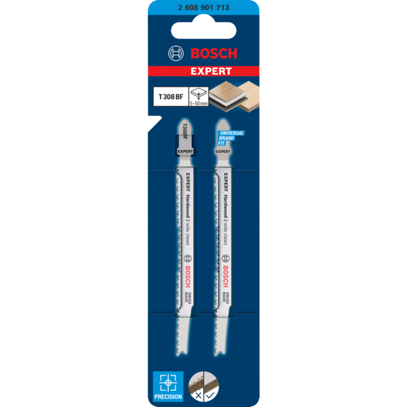 Bosch Professional Expert Stichsägeblatt T 308 BF 'Hardwood 2-side clean'