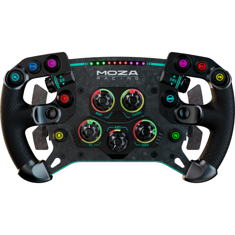 MOZA GS V2P GT Wheel Microfiber Leather Austausch-Lenkrad, schwarz