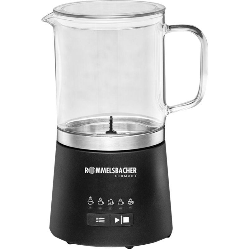 Rommelsbacher Milchaufschäumer MS 625, schwarz/transparent, 600 Watt