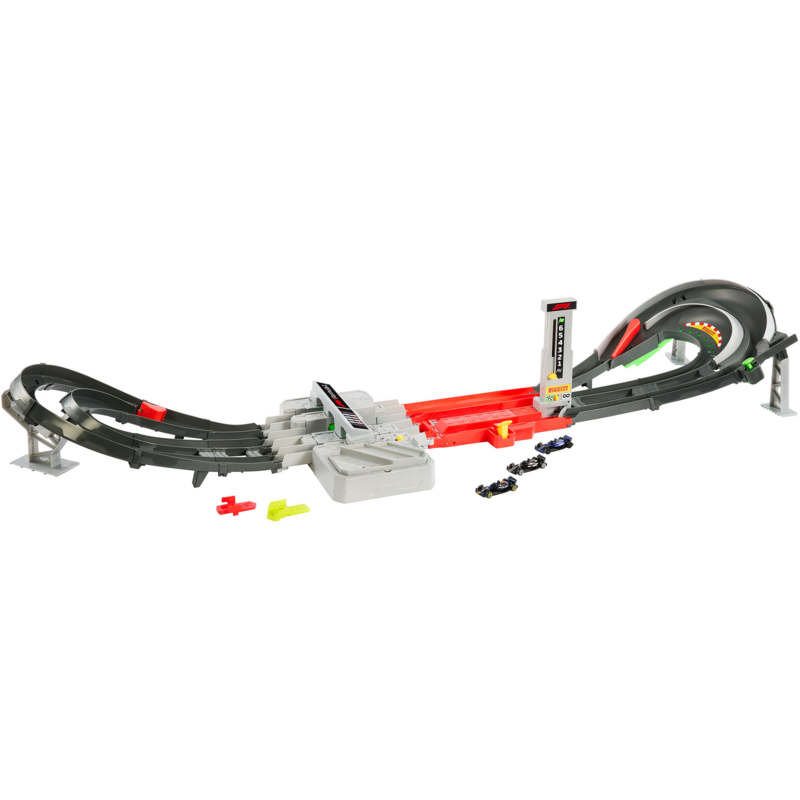Hot Wheels Hot Wheels Racing Formel 1 Grand Prix Trackset Rennbahn, mit 3