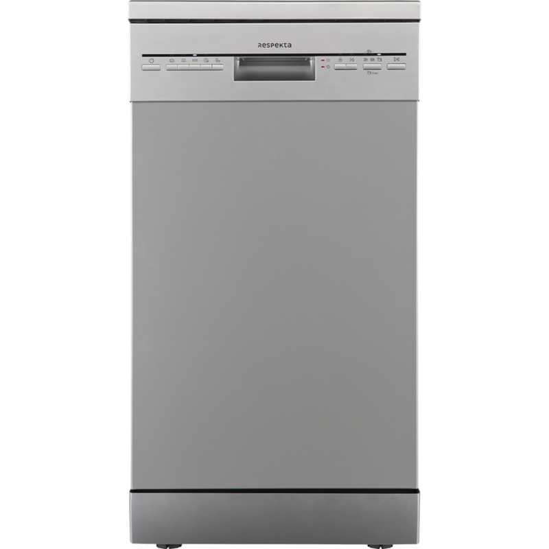 Respekta Bena GSPS45SI-12 Spülmaschine, silber, 45 cm