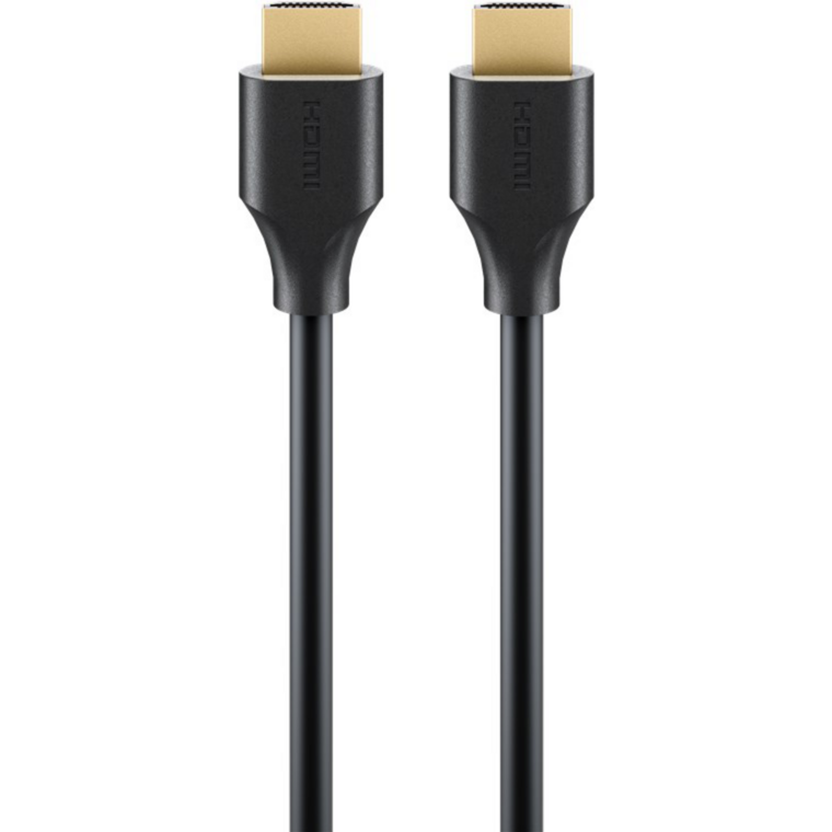 goobay Ultra96 HDMI Kabel, schwarz/gold, 0,5m