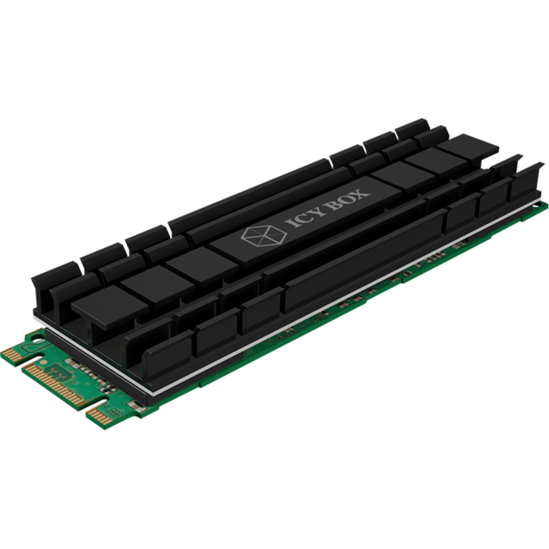 ICY BOX IB-M2HS-701 Kühlkörper, schwarz, unterstützt M.2 2280 SSD