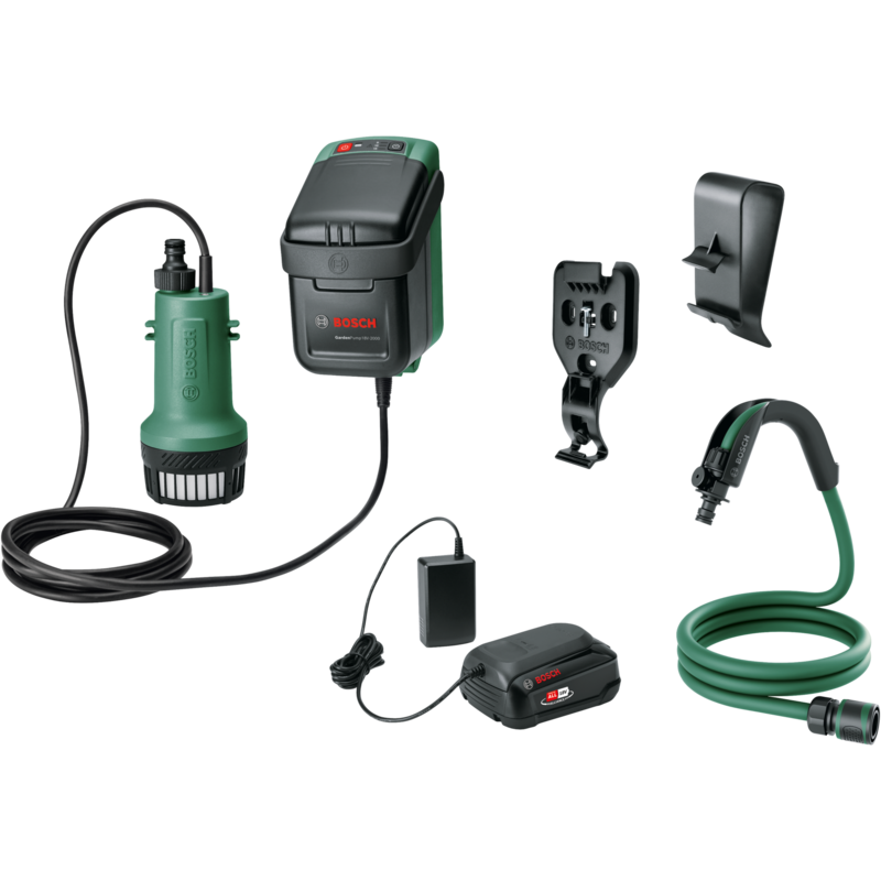 Bosch Heimwerken & Garten GardenPump 18V-2000 Tauch- / Druckpumpe, grün/schwarz