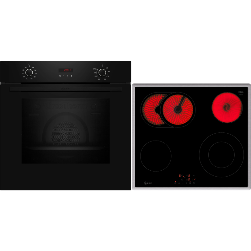 Neff BX46PB Backofen-Set, schwarz/edelstahl