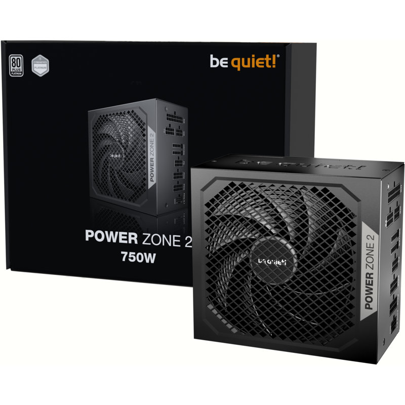 be quiet! POWER ZONE 2 750W PC-Netzteil, schwarz, 1x 12 Pin High Power GPU, 3x