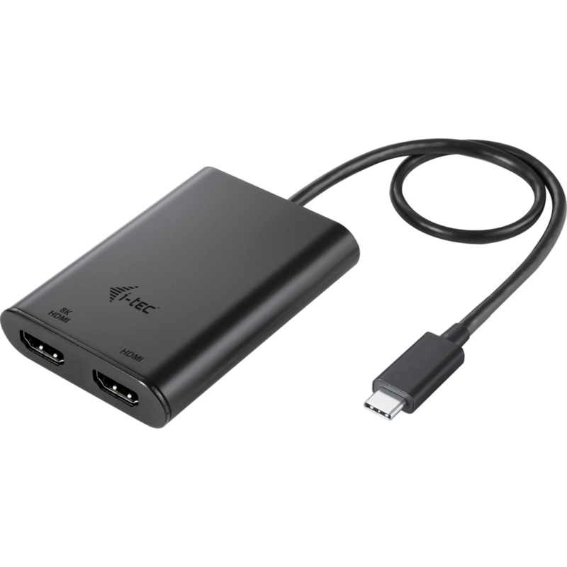 i-tec Video Adapter USB-C > Dual HDMI 4K / 60Hz (single 8K / 30Hz), schwarz