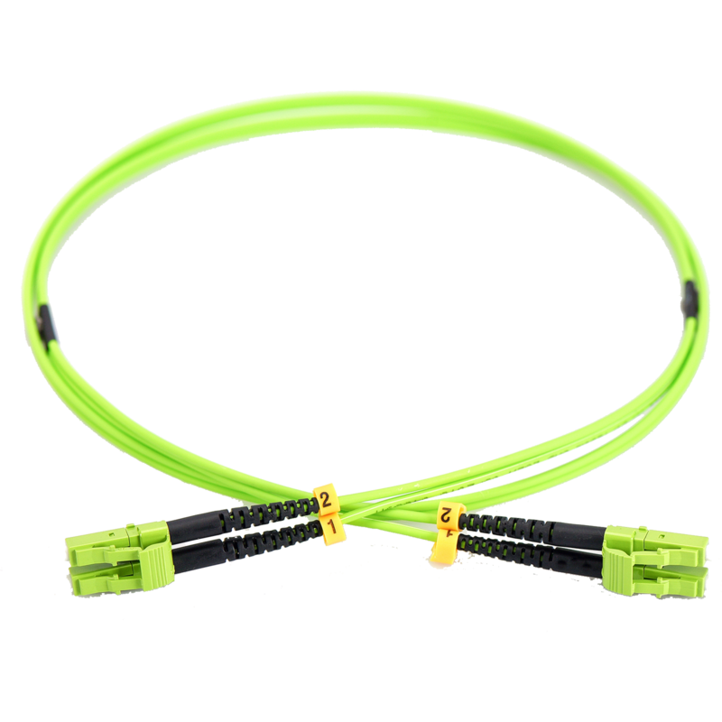 Digitus LWL Patchkabel, Duplex, LC > LC Stecker, Multimode OM5 Kabel, hellgrün