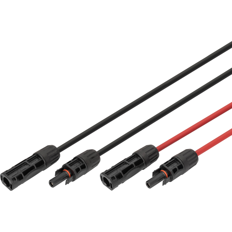 Digitus Solarkabel Verlängerung Ø 6mm² PV 1.500Volt Kabel, 2x 5 Meter - 1x rot