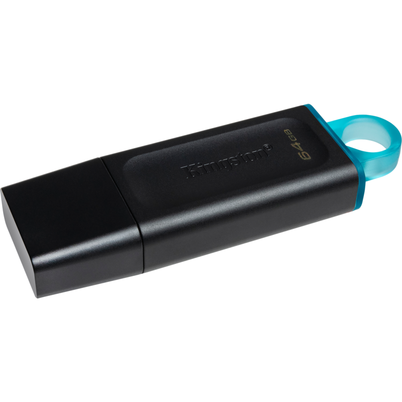 Kingston DataTraveler Exodia 64 GB USB-Stick, schwarz/türkis, USB-A 3.2 Gen 1