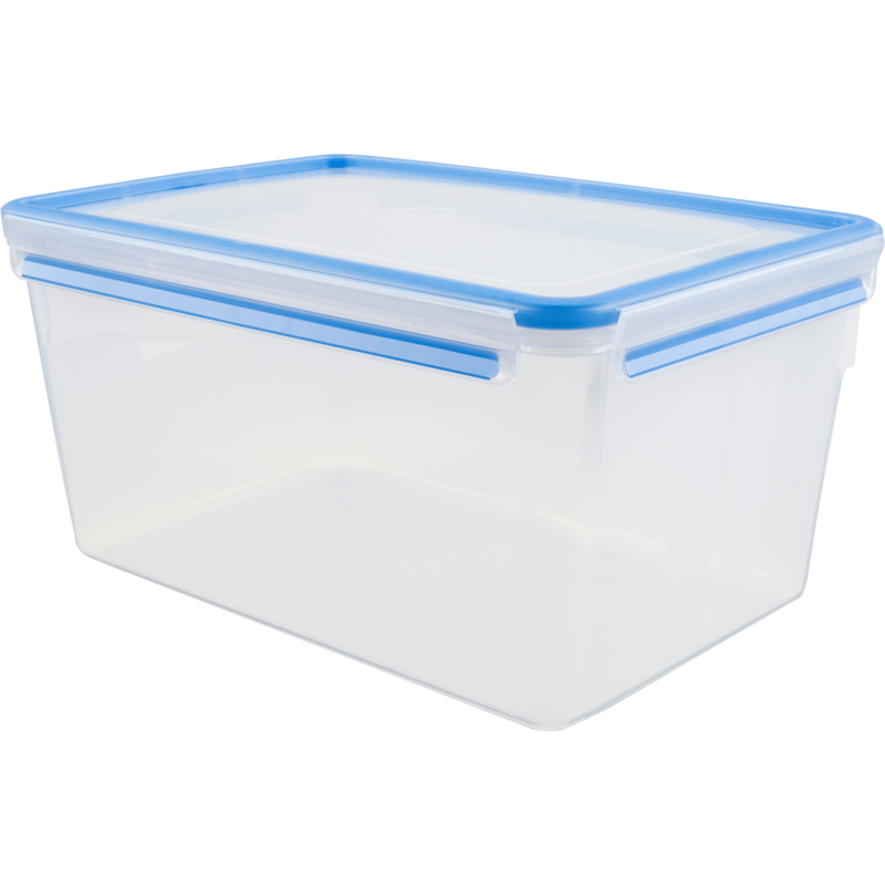 Emsa CLIP & CLOSE Frischhaltedose 8,0 Liter Dose, transparent/blau, rechteckig