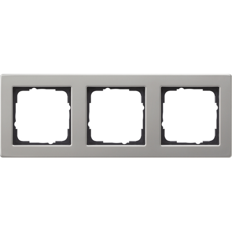 Gira Abdeckrahmen dreifach Edelstahl mit Klemmbefestigung und Schutzart IP20