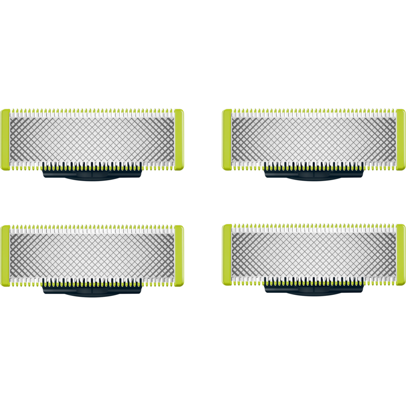 Philips Ersatzklinge OneBlade QP240/50 Klinge, silber/hellgrün, 4 Stück