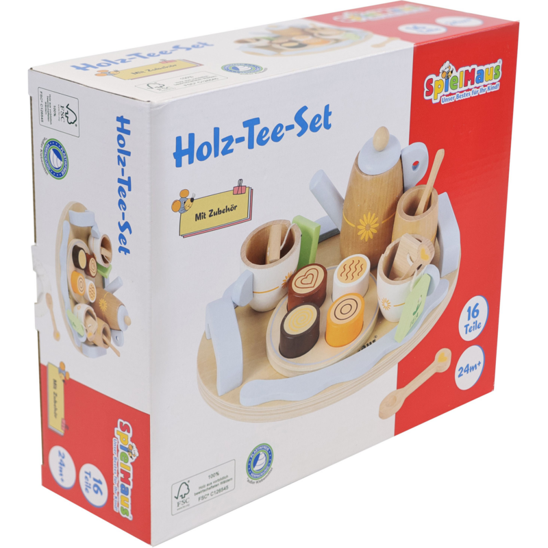 Spielmaus Küche Holz Tee-Set, 16-teilig Sets, holz
