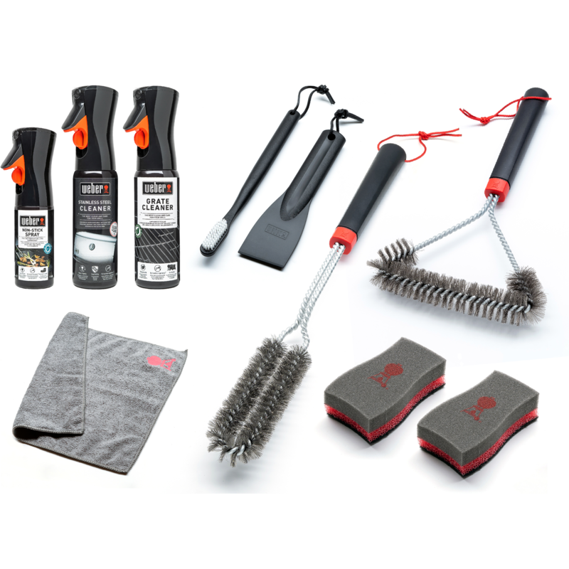 Weber Reinigungs-Set für Edelstahl-Gasgrills Reinigungsmittel, 10-teilig