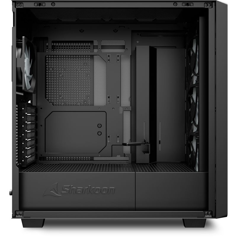 Sharkoon Rebel C70G RGB Tower-Gehäuse, schwarz/holz, Tempered Glass, Gebraucht