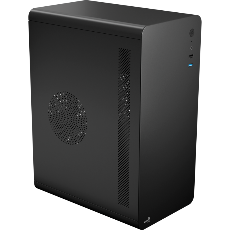 Aerocool CS-110-S-BK-v1 Tower-Gehäuse, schwarz