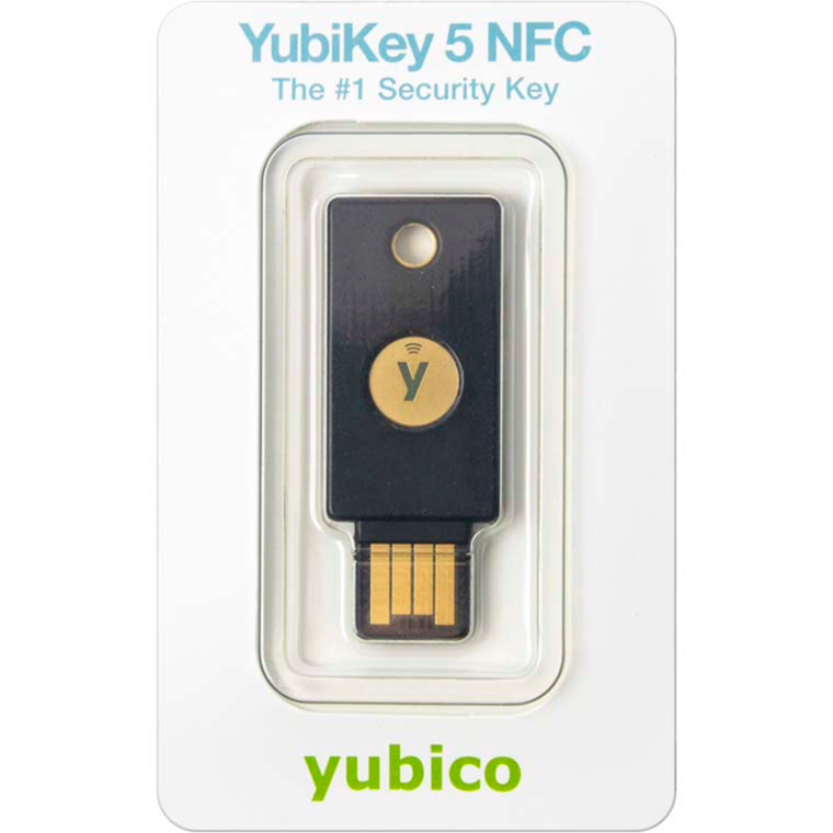 Yubico YubiKey 5 NFC Sicherheitsschlüssel, schwarz/gold