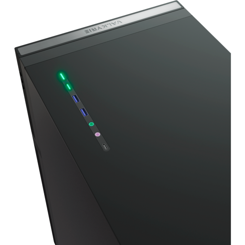 Valkyrie VK02 Lite Tower-Gehäuse, schwarz, Tempered Glass, Gebraucht