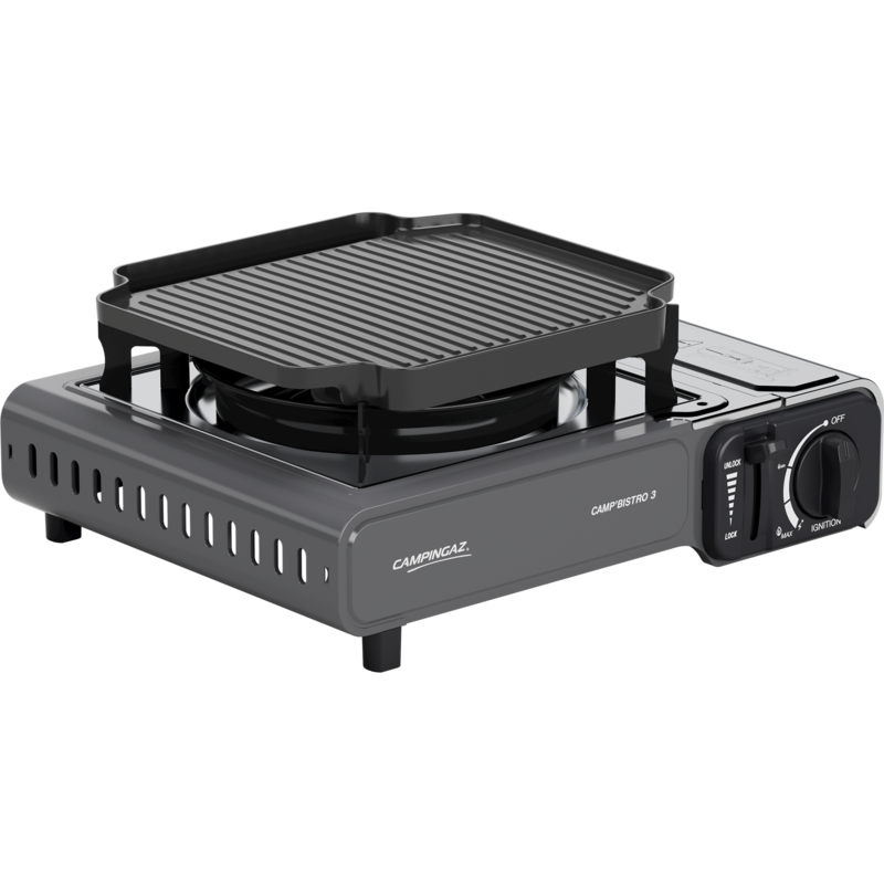 Campingaz Gaskocher Camp'Bistro 3 mit Grillplatte, silber/grau, 2,2kW