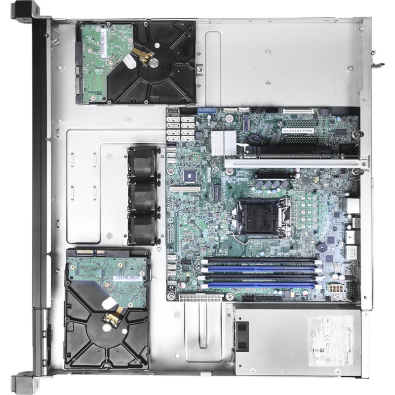 Chenbro RM143 1U Rackmount Rack, Server-Gehäuse, schwarz, 1 Höheneinheit