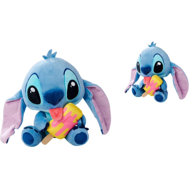 Simba Disney Stitch mit Eis am Stiel Kuscheltier, 25 cm