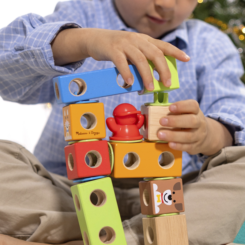 Spin Master Melissa & Doug - Blockables Stadt Spielset Konstruktionsspielzeug